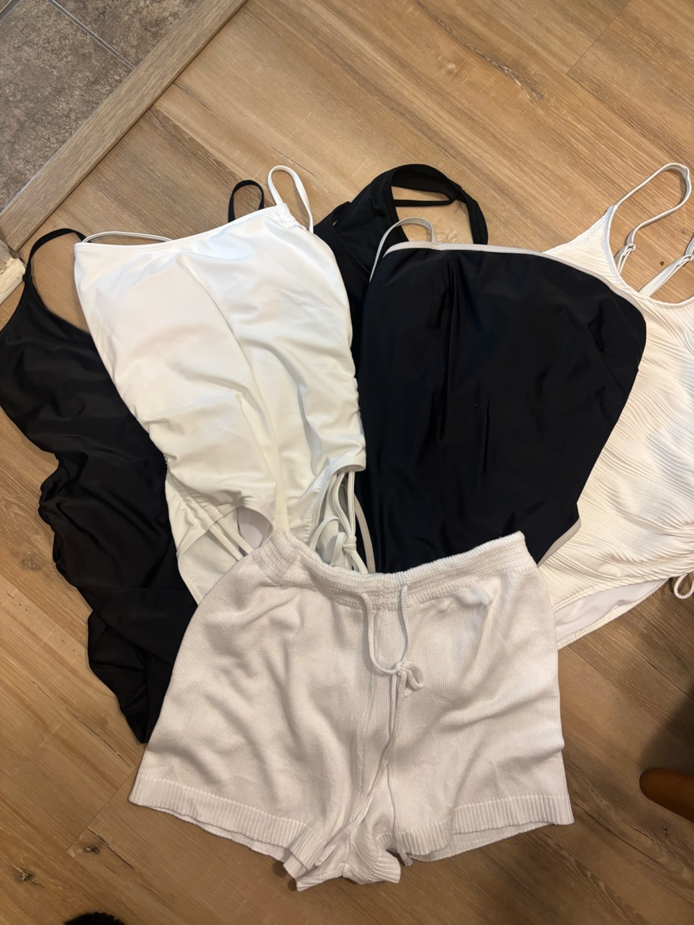 6 one piece swimsuits and beach shorts